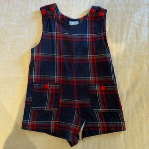 Bella bliss John John; Calvary plaid; size 18m
